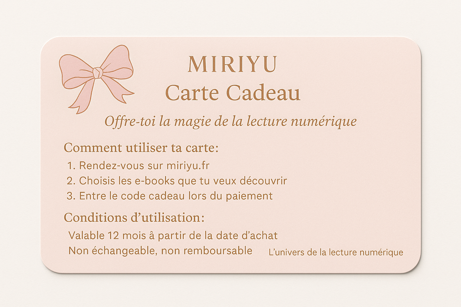 Carte Cadeau Miriyu